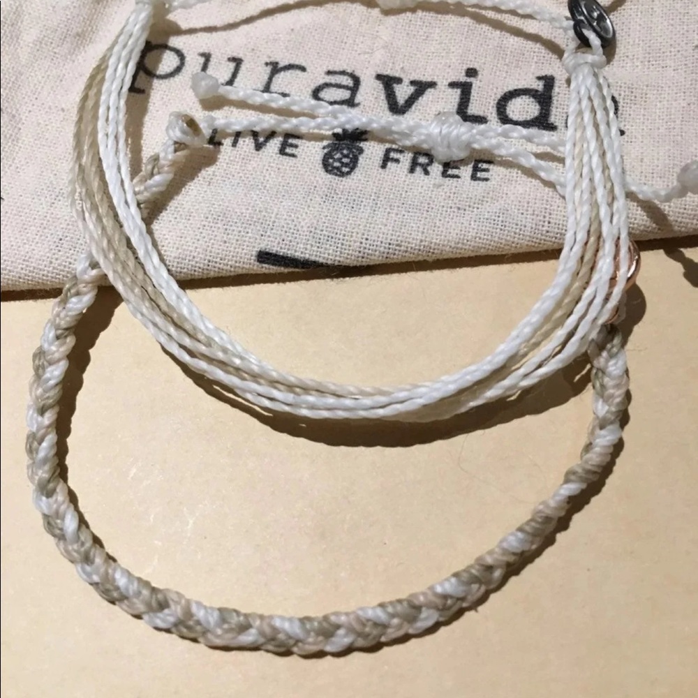 PURA VIDA Neutrals Coordinating Bracelet Set RARE - Picture 4 of 4